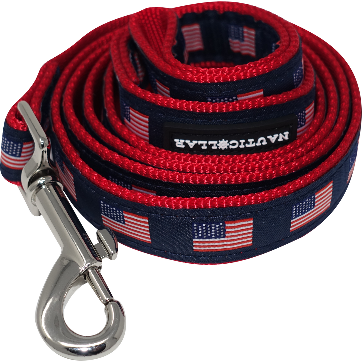 American Traditions Leather and Ribbon Dog Leash