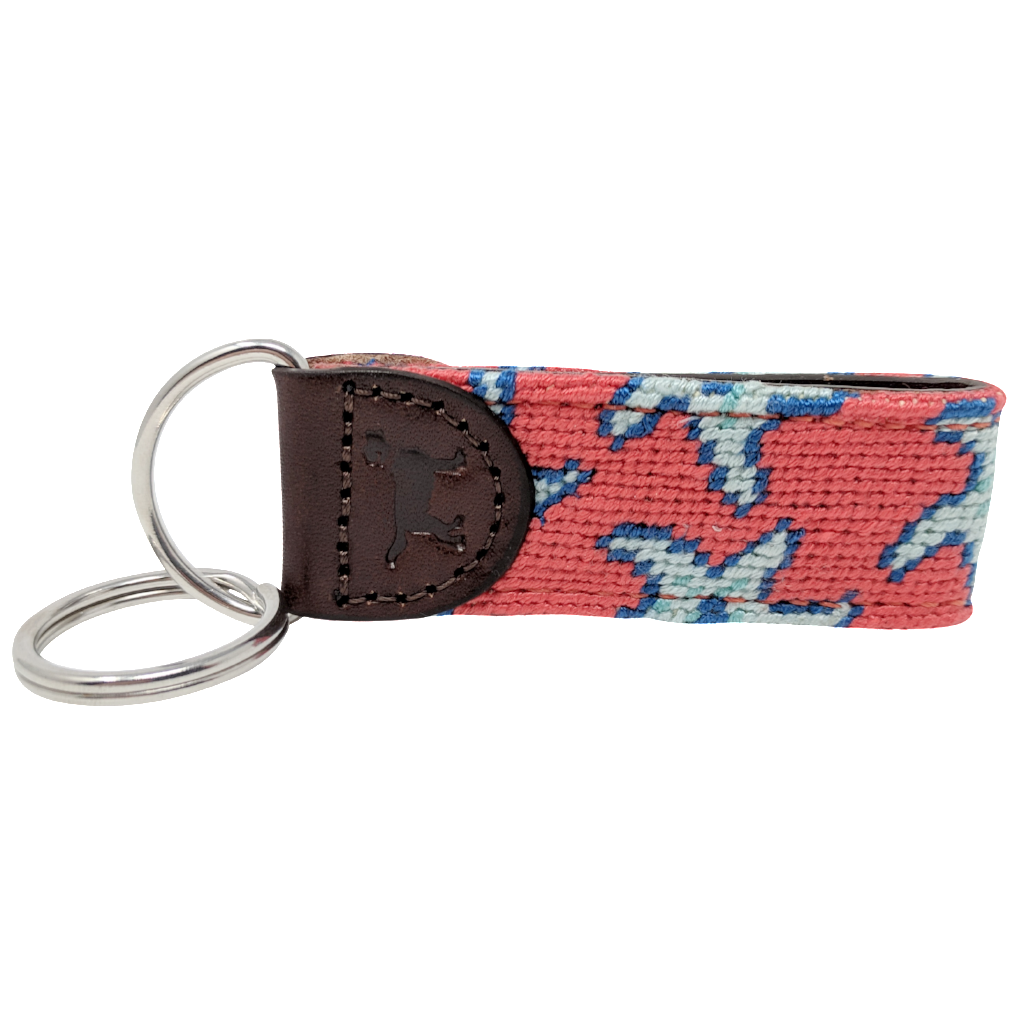 Starfish Needlepoint Key Fob