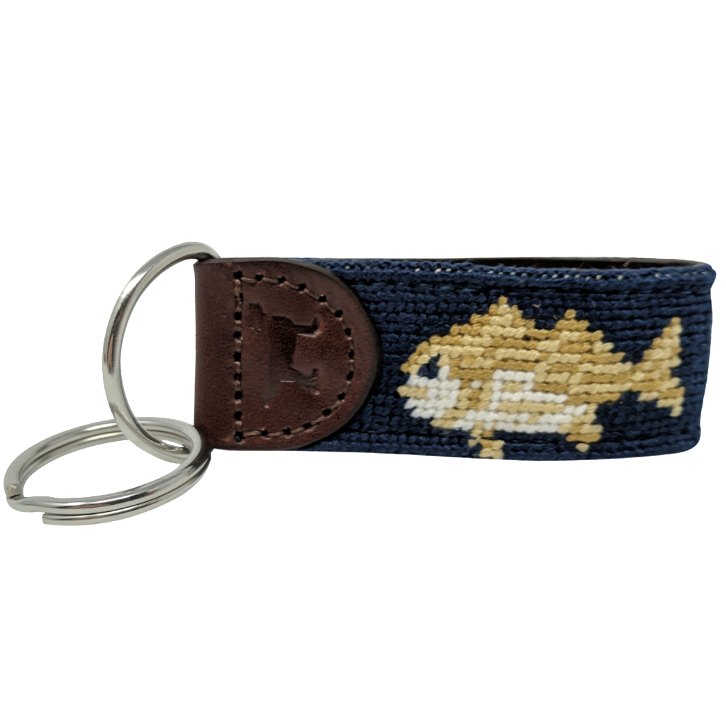 Fish Needlepoint Key Fob
