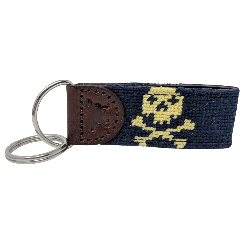 Jolly Pawger™ Skull and Crossbones Needlepoint Key Fob
