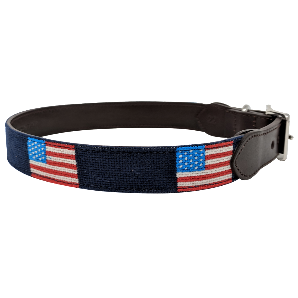 American Flag Needlepoint Dog Collar – Nauticollar